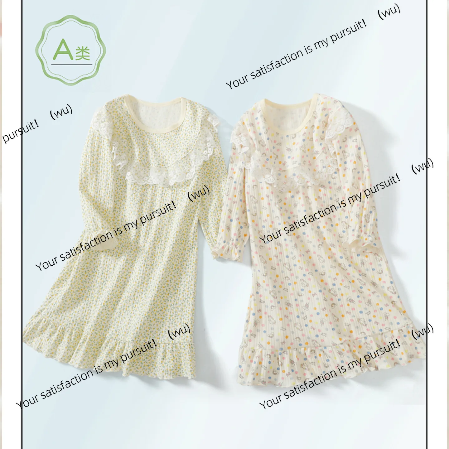 

ZOCI-детское платье, осенние хлопковые пижамы с длинными рукавами для девочек, кружевная домашняя одежда для девочек, пижамы для родителей и детей