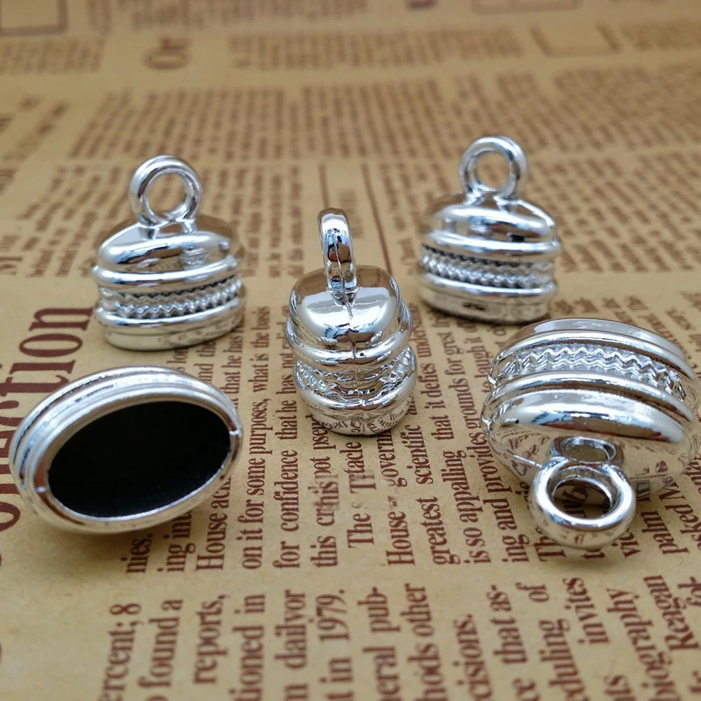 

100pcs Round Plated Fringe Cap Durable Lightweight DIY Jewelry Accessories H made Parts Pendant Decor Clothing