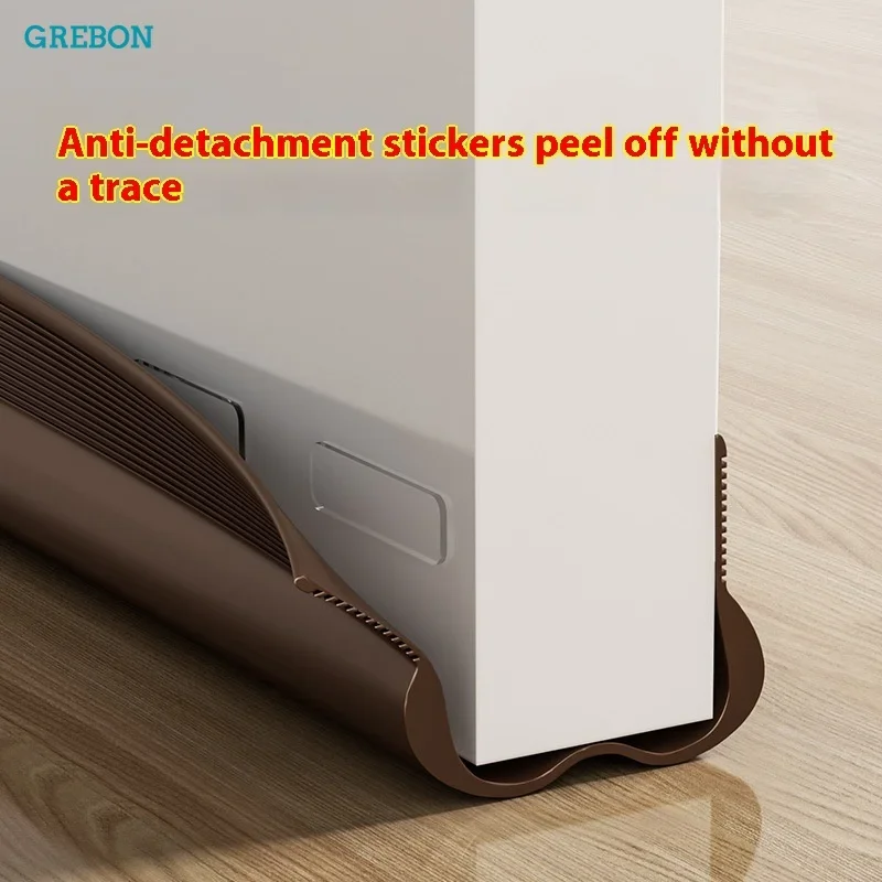 PVC Door Bottom Sealing Strip Waterproof Sound-proof Sticker Silicone Bedroom Crack Stopper Windproof Dustproof Door Bottom Seal