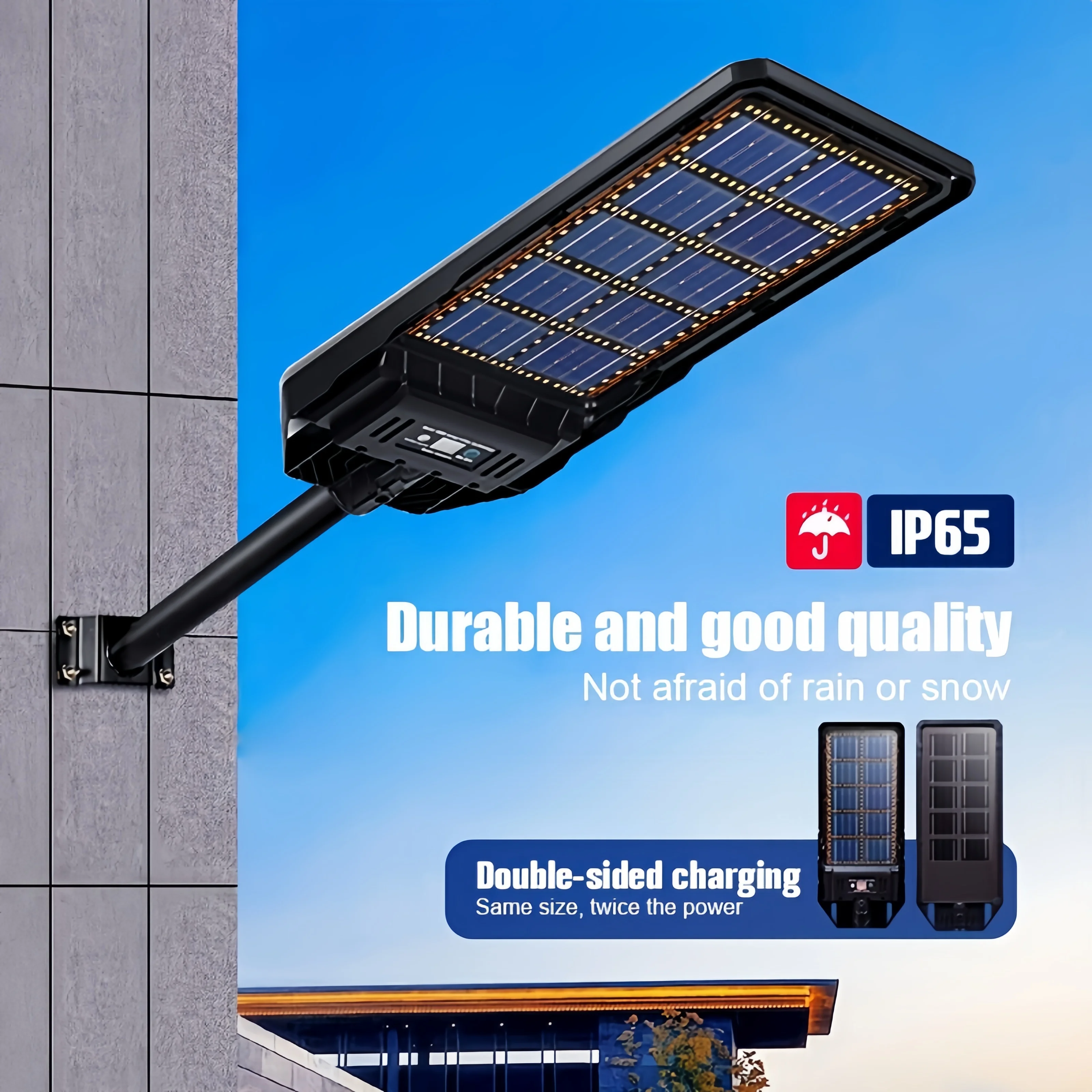 

Street Lights Outdoor, Solar Powered, IP65 Waterproof ， Motion Sensor Outdoor Lights with Remote for Yard