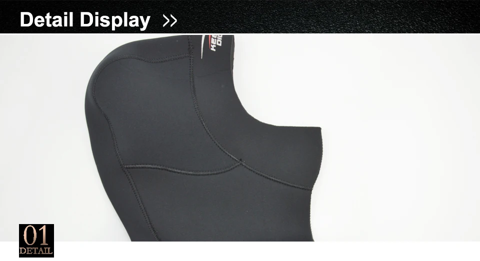 3mm Neopren Tauchen Haube Mit Schulter Schnorcheln Ausrüstung Hut Kappe Winter Schwimmen Warme Neoprenanzug Speerfischen – Detail 6
