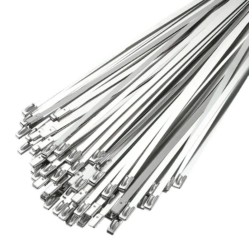 304 SS 7.9mm Self-Locking Cable Ties, Marine Grade Heavy Duty Anti-Rust Zip Ties