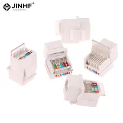 5pcs RJ45 Connector Information Socket Computer Outlet Cable Adapter Jack Tool-free CAT5E UTP Network Cable Adapter Replacement