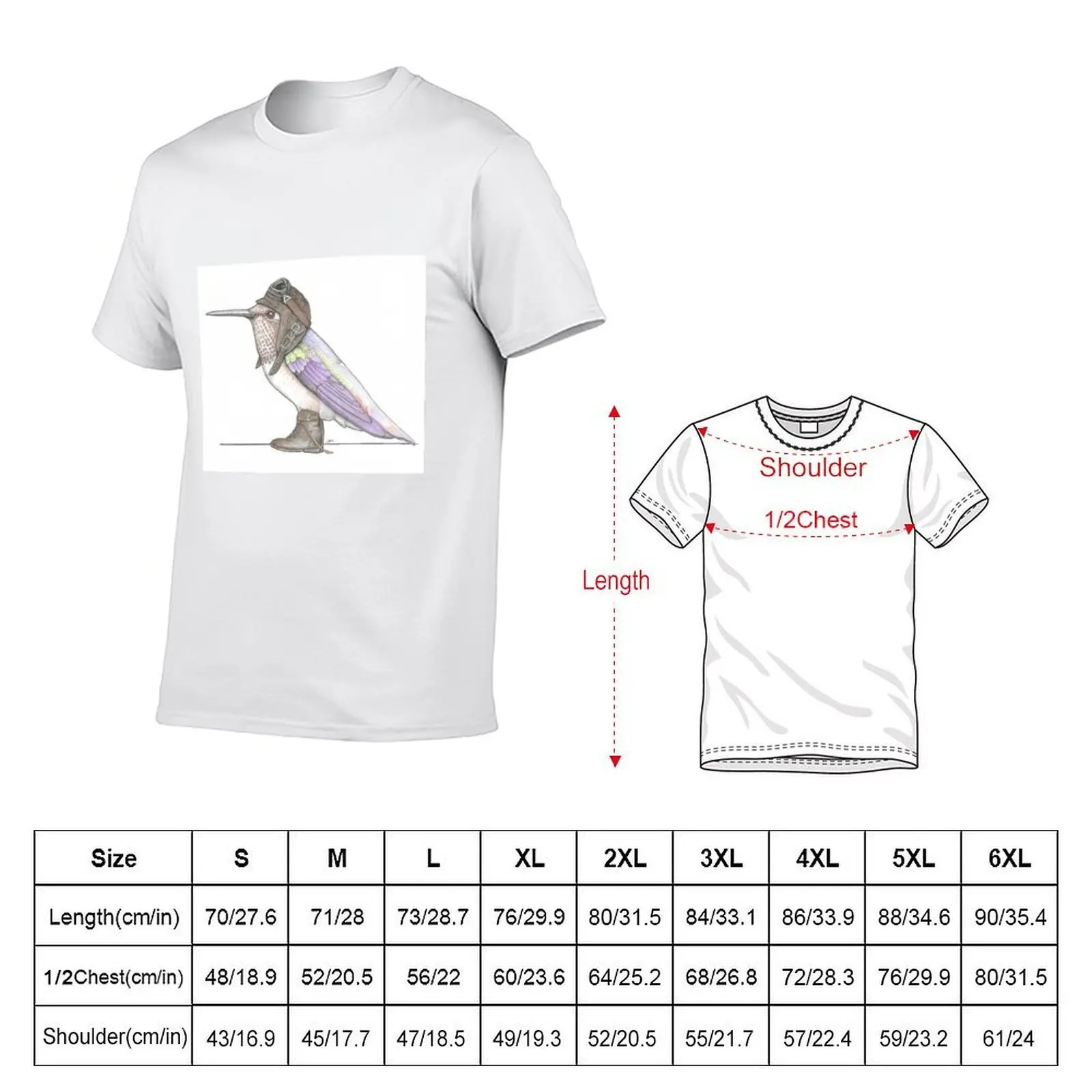 Rufus Hummingbird in Vintage Flight Boots T-Shirt Blouse cheap stuff men clothings