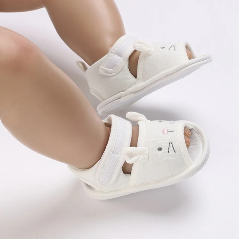 Baywell Summer Cute Baby Girls Sandals Shoes Flats Soft Sole Newborn Prewalker Shoes Anti-slip First Walker Crib Sandals