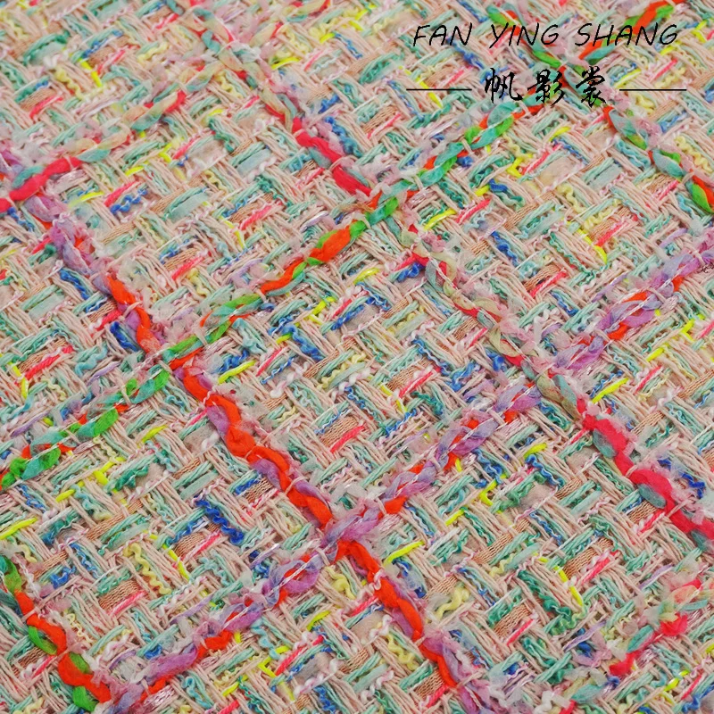 2025 Dopamine Colors Acrylic Fiber Tweed Fabric For Coat Diy - view 6