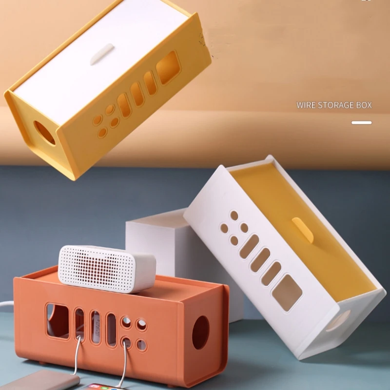 Cable Storage Box Multifunctional Power Board Wire Management Socket Wire Case Home Room Safety Network Line Storage Bin