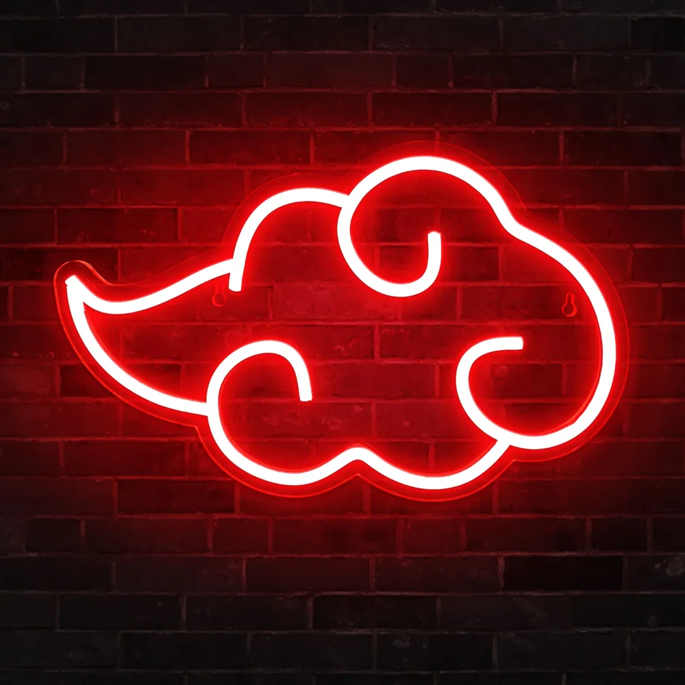 Cloud Neon Sign, LED Red Cloud Neon Signs for Wall Decor, Dimmable Neon Light Wall Decor,Night Light for Bedroom Game Room