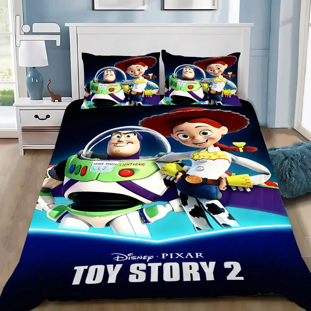 Toy Story Bedding Set Disney Cartoon Duvet Cover Pillowcase Cute Comforter Sets, Toy Story Birthday Decorations, Children's Gift