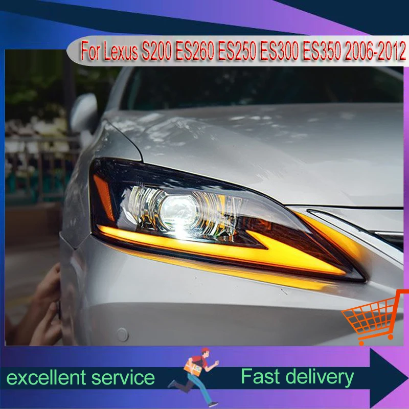 

Car Styling for Lexus S200 ES260 ES250 ES300 ES350 2006-2012 Modified Upgrade Full LED DRL Turn Signal Automotive Accessories