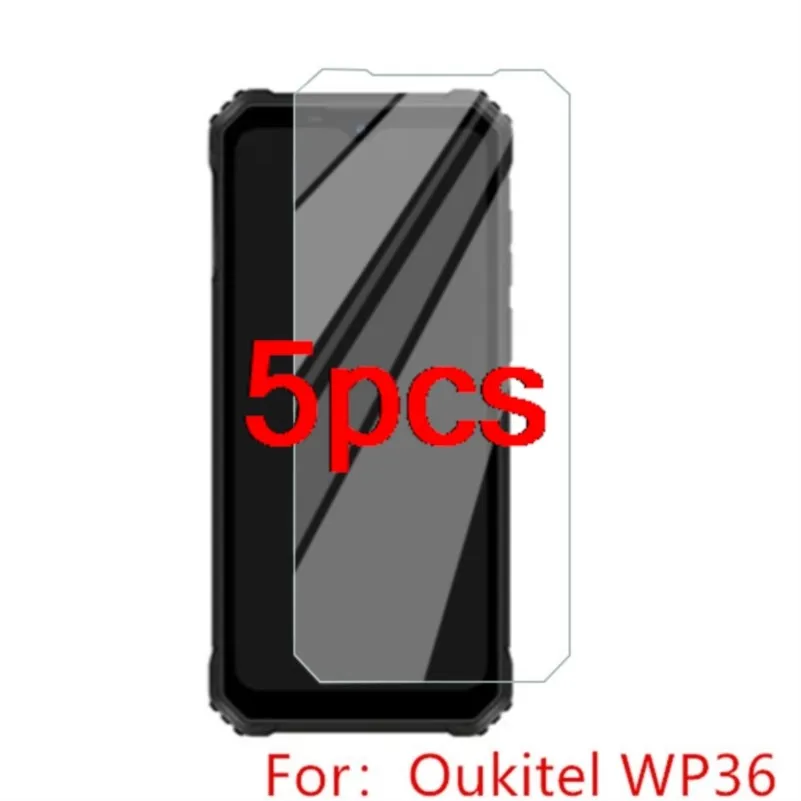 

5pcs hd clear tempered glass for oukitel wp36 screen protector thin on for oukitel wp 36 oukitelwp36 2.5d protective front film