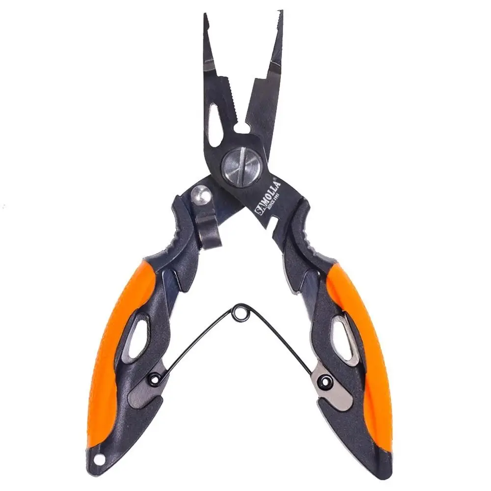 Anti-slip Fish Pliers High-strength Multifunctional Fishing Tied Hooks Pliers Stainless Steel Ergonomics