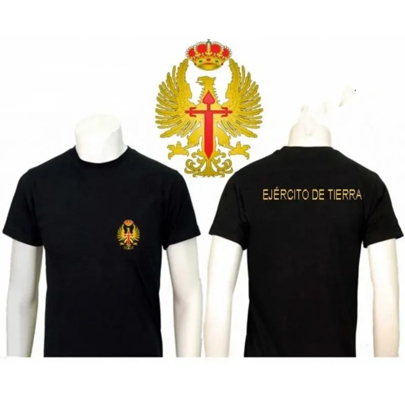 CAMISETA EJERCITO DE TIERRA Spanish Army T-Shirt Short Sleeve Casual Cotton O-Neck Summer Men T Shirt