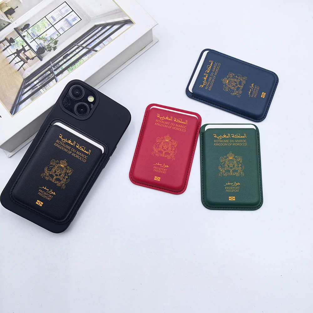 Étui Portefeuille Magnétique en Cuir PU de Luxe Style Marocain pour iPhone 17 Pro, 14, 15 Pro Max, 16 avec MagSafe et Porte-Cartes