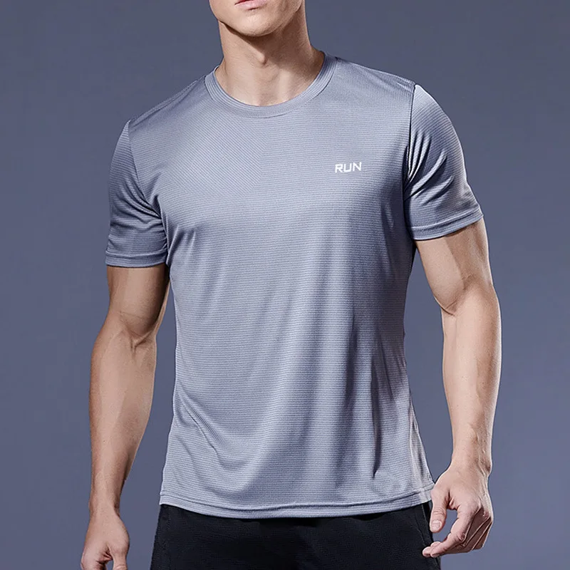 

Men's T-shirt Ice Silk Loose Quick Drying Fitness Half Sleeve Large Top Casual Cool Breathable Short Sleeve