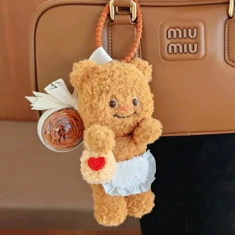 Thai Butter Bear Bag Pendant Hand-woven Plush Butterbera Doll Keychain Peripheral Gifts