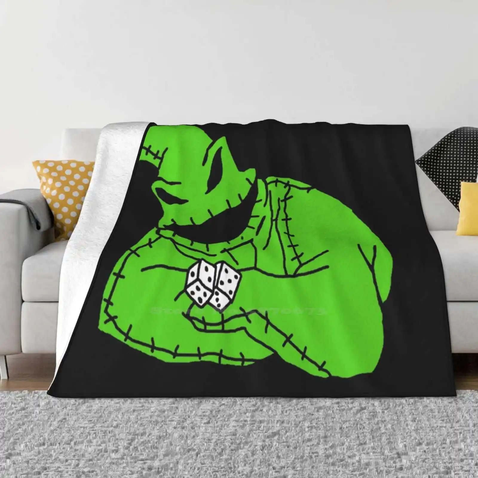 The Oogie Boogie Man Trend Style Funny Fashion Soft Throw Blanket Oogie Boogie Spooky Creepy Horror