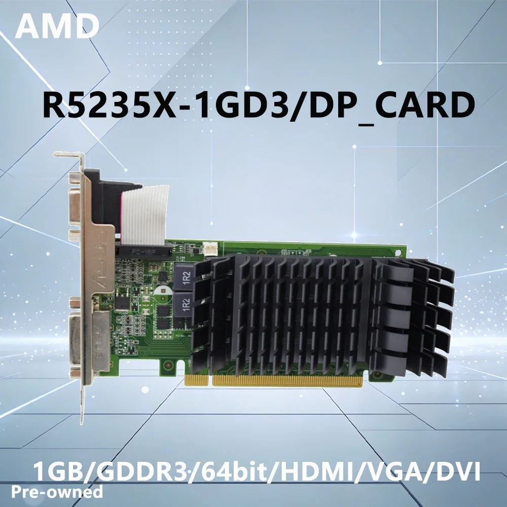 SmCpR5235X 1GD3 DP CARD Graphics Card 1GB GDDR3 64-bit GPU Support PCI-E 2.0 HDMI DVI VGA For Desktop PC Computer