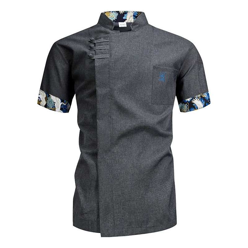 

Food Service Kitchen Chef's Clothes Restaurant Cook Jacket Bakery Waiter Shirt Pro Catering Cooking Uniform Chinese style