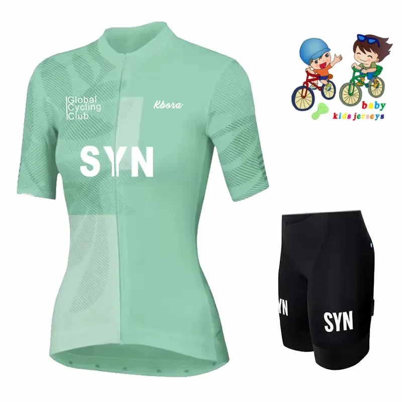 

Kids Synful World Champion 2024 Cycling Jersey Set Boys Girls Cycling Child Clothing Road Bike Shirts Suit Bicycle Pants