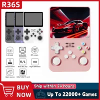 Consola de juegos portátil R36S, pantalla IPS de 3,5 pulgadas precargada, reproductor de bolsillo portátil de 128GB con sistema Linux