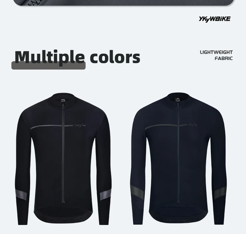 YKYWBIKE Herren-Winter-Radtrikot, warmes, dünnes, weiches Fleece-Radtrikot für Rennräder, atmungsaktive MTB-Fahrradbekleidung – Detail 13