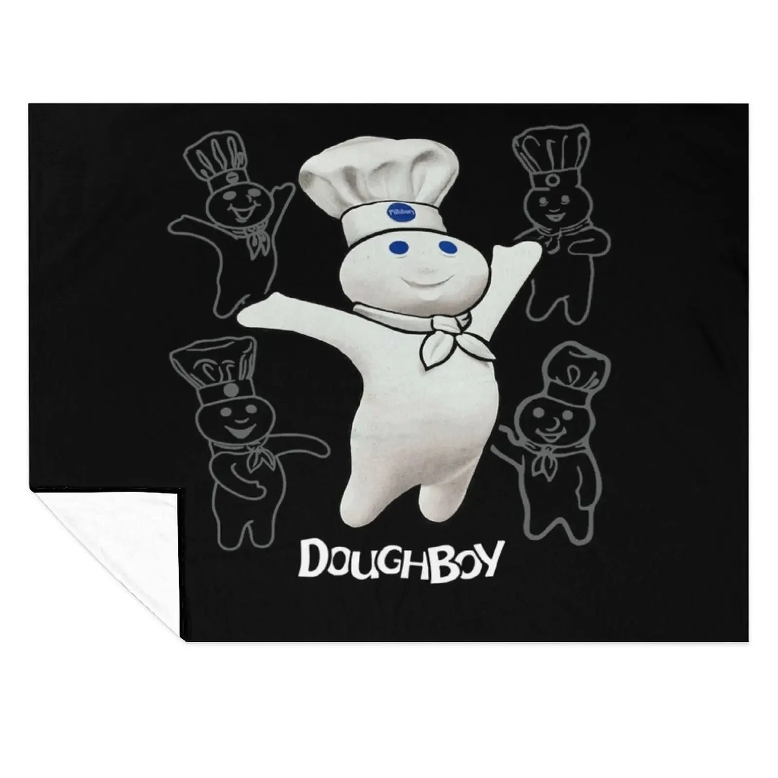 

Doughboy Mascot Cute Emotions Throw Blanket For Baby Soft Big Plaid halloween Blankets