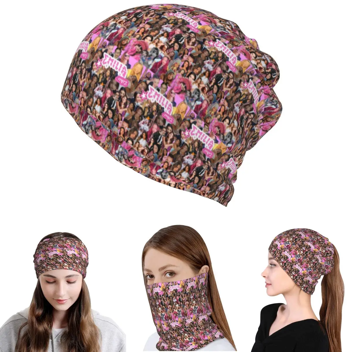 

MP3 Emilia Mernes Bandana Neck Gaiter Wrap Scarf Warm Headband Beanies Hat Unisex Adult Winter
