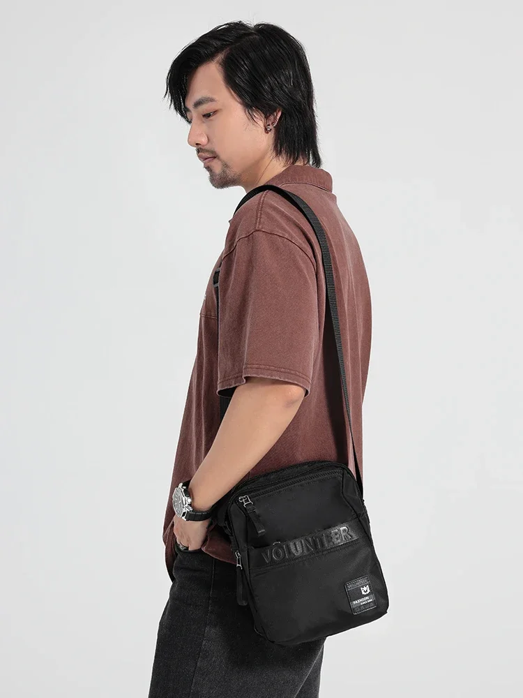 Volunteer Shoulder Bag for Men 2023 Solid Commuter All-match Fashion Casual Large Capacity Outdoor Crossbody Bags 1807-02