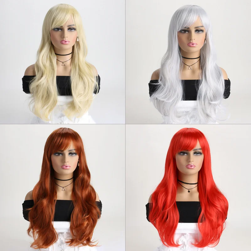

New Halloween , Universal European and American Anime 70cm Long Curly Hair Cosplay Wig