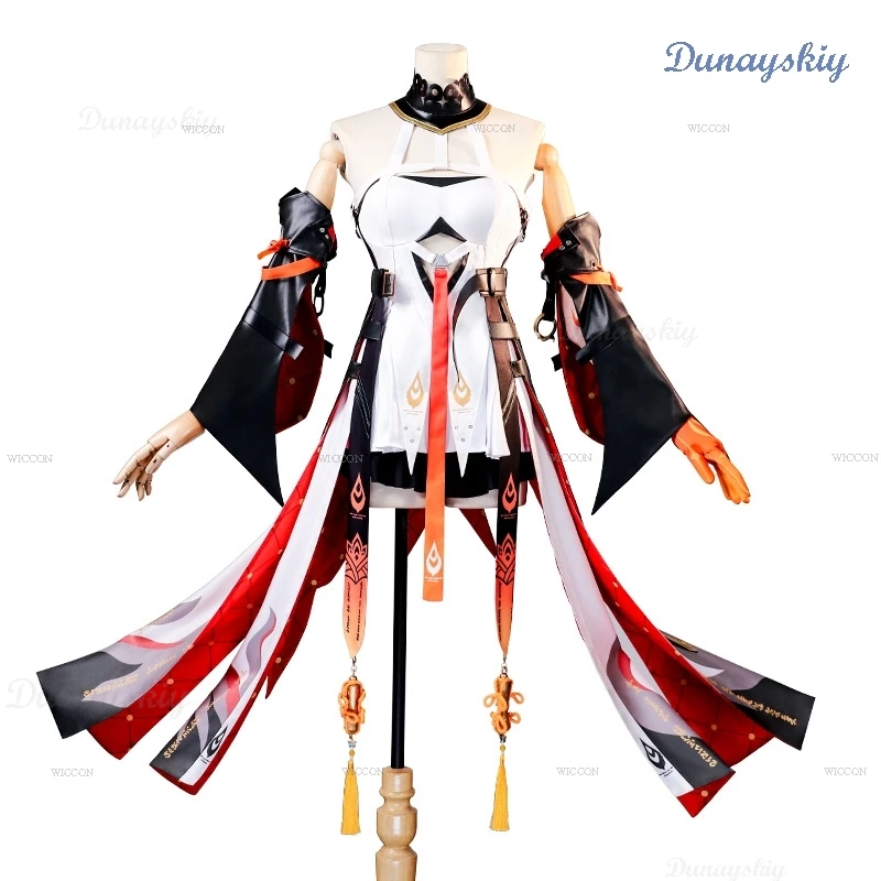 Wuthering Waves Changli Cosplay Costume Wig Chang li Anime Game Cosplay Halloween Party Clothings Women Uniforms Dress Outfit