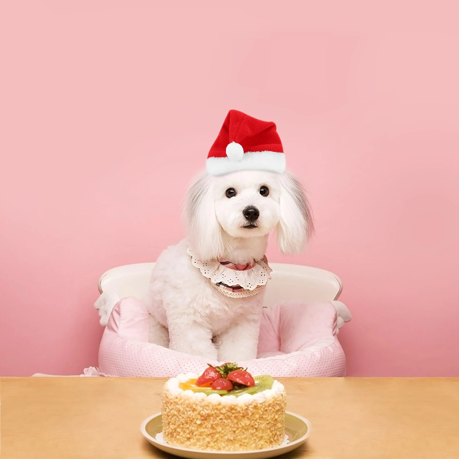 

Adorable Pet Christmas Hat Scarf Set Red Green Color Breathable Comfortable Dog Cat Xmas Party Cosplay Winter Birthday