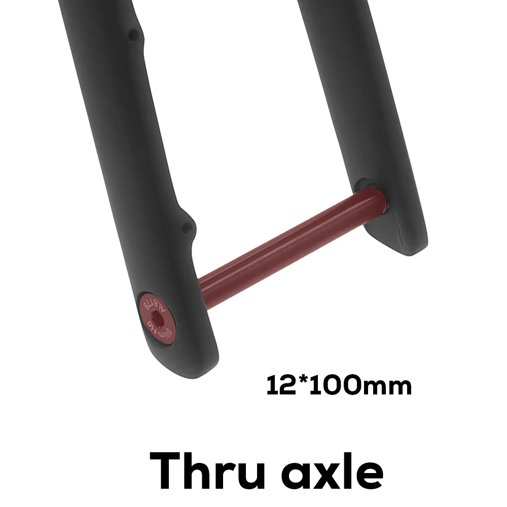 Grind Carbon Fiets Vork Racefiets Vork 100mm Max 45C 1-1/8 "Rechte/Taper Buis Schijfrem voorvork