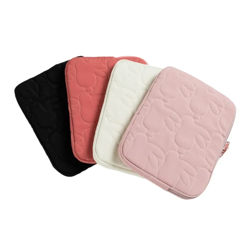 Per iPad 11 Borsa per tablet leggera portatile da 13 pollici Custodia protettiva per notebook con coniglio semplice Borsa per computer Borsa con fodera