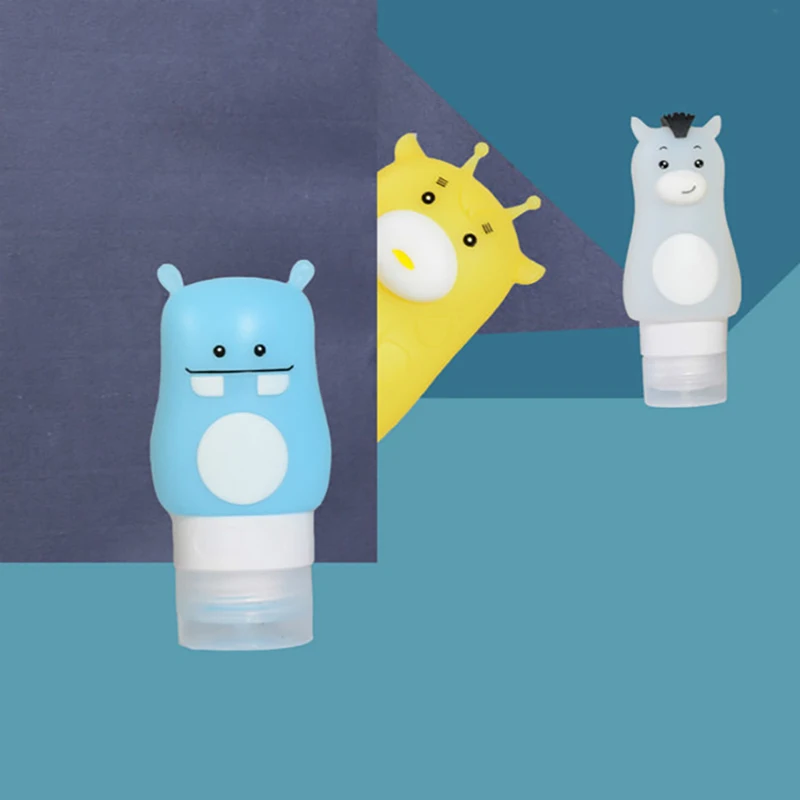 50/70/90 مللي المحمولة لطيف إعادة الملء زجاجة السفر سيليكون زجاجات فارغة شامبو استحمام ضغط الحاويات ماكياج أداة