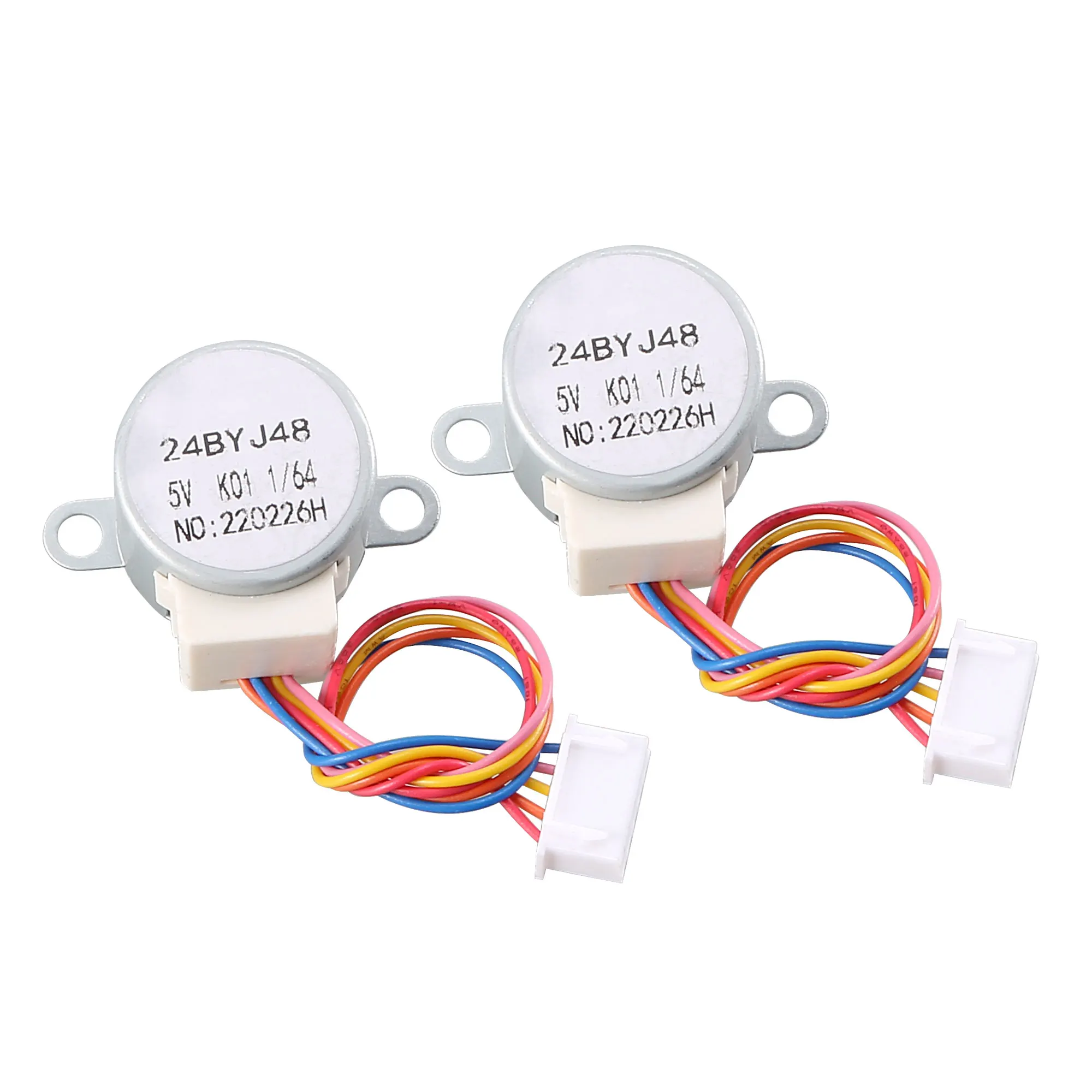 1/2Pcs 24BYJ48 DC 5V Reduction Stepper Motor 4-Phase 5-Wire 1/64 Reduction Rate Micro Reducer Reducing Stepping Motor 24x19mm