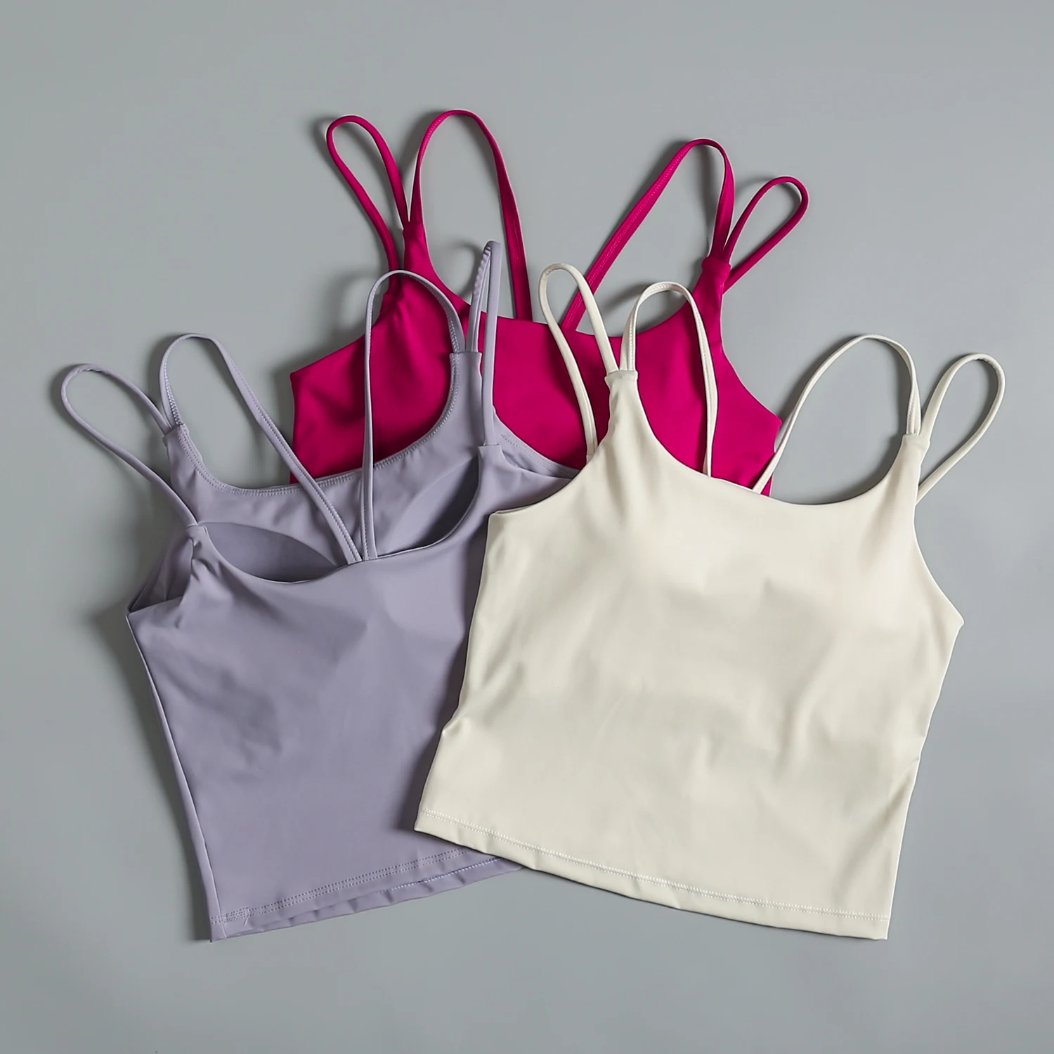 Women's Sports Bra Tank Top One-Piece Fitness Exercise Vest Quick Dry Shock Absorption Yoga Gym Running Bralette Underwear