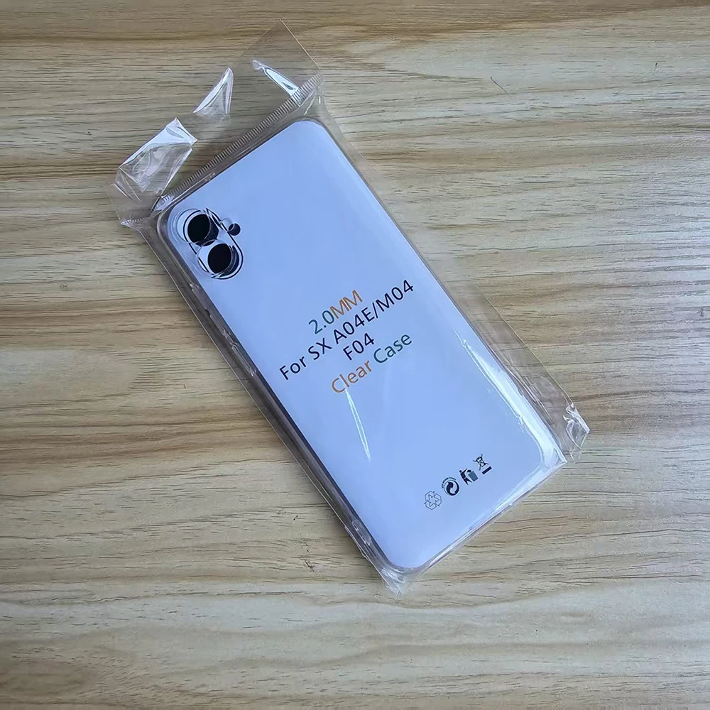 2,0 mm klare Hülle für Samsung Galaxy A04E M04 F04 weiche TPU-Hülle für Samsung A04E M04 F04 Abdeckung transparente Handyhülle
