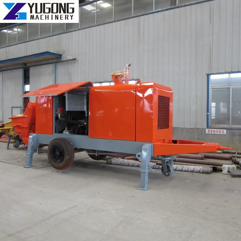 YG Factory Designed 70m3/h Mini Concrete Pump Indonesia Price Concrete Mobile Pump Trailer Mounted for Construction