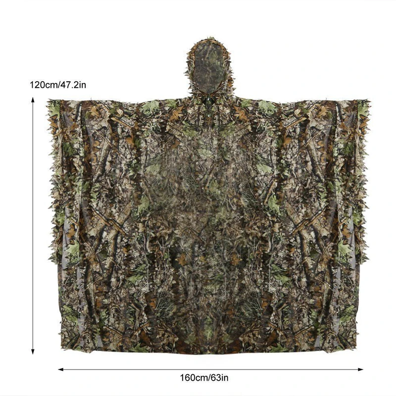 Men's outdoor air gun hunting set Hunting Blind 3D Woodland Leaf camouflage tactical set+pants camouflage Ghillie set