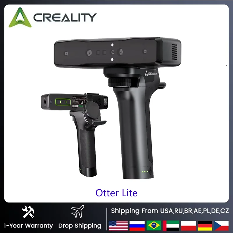 

3D-сканер Creality Otter Lite, высокая точность, защита от сотрясений, портативное беспроводное сканирование Wi-Fi с сканирующим мостом NIR 0,05 мм
