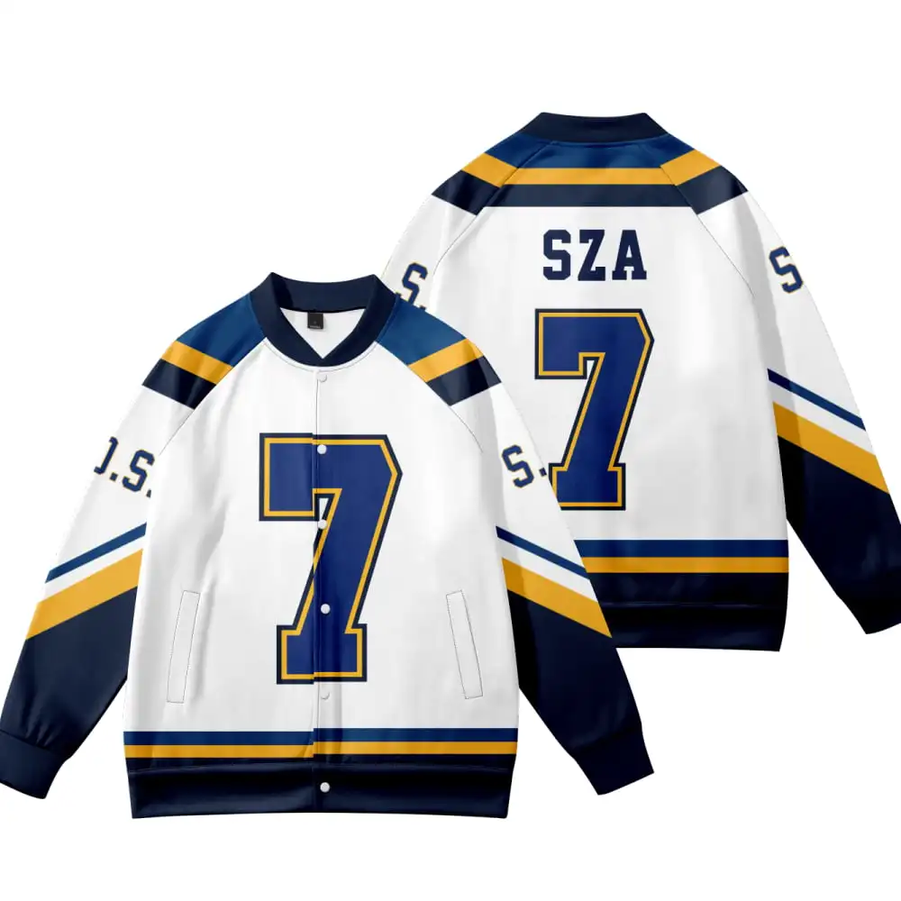 SZA 7 jersey SZA s jersey seahorse tour merch music fans Baseball Uniform Fashion Clothes