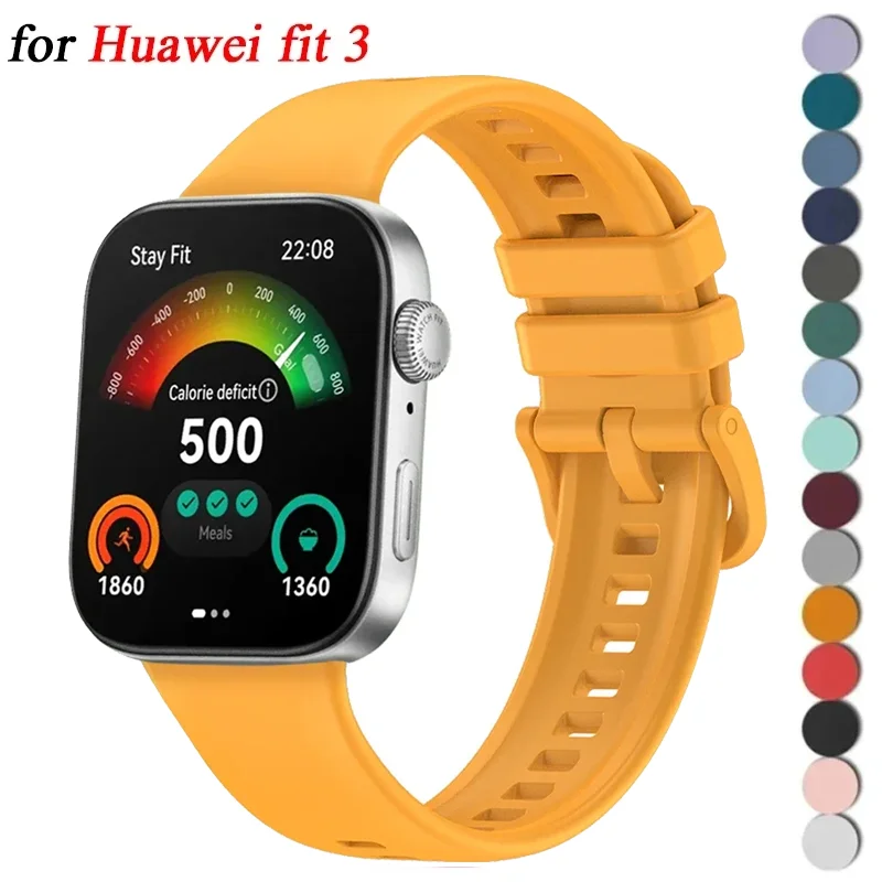 

Silicone Strap For Huawei watch Fit 3 Smart Watch Bracelet Replacement Sport Watchband for huawei fit3 Wrist Band Accessories