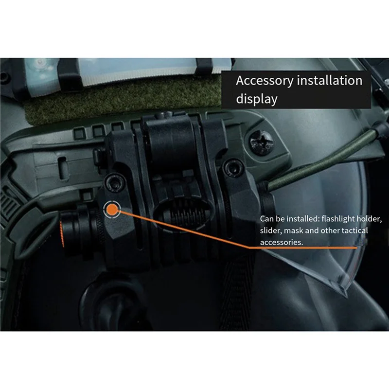 

FUFU 4X For FAST Helmet Rail Accessories Multifunctional DIY For CS Protective Gear Arc Portable Helmet Rail Accessories, C2