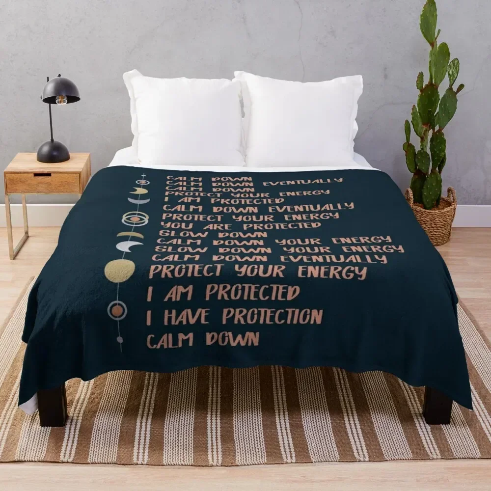 

TRIGGER PROTECTION MANTRA Throw Blanket Vintage Furrys Hairys sofa bed Blankets