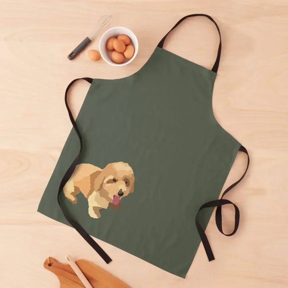 

Goldendoodle Dog Portrait Digital Illustration Apron manicurist cookings for women Kitchen Supplies Idea Goods Apron