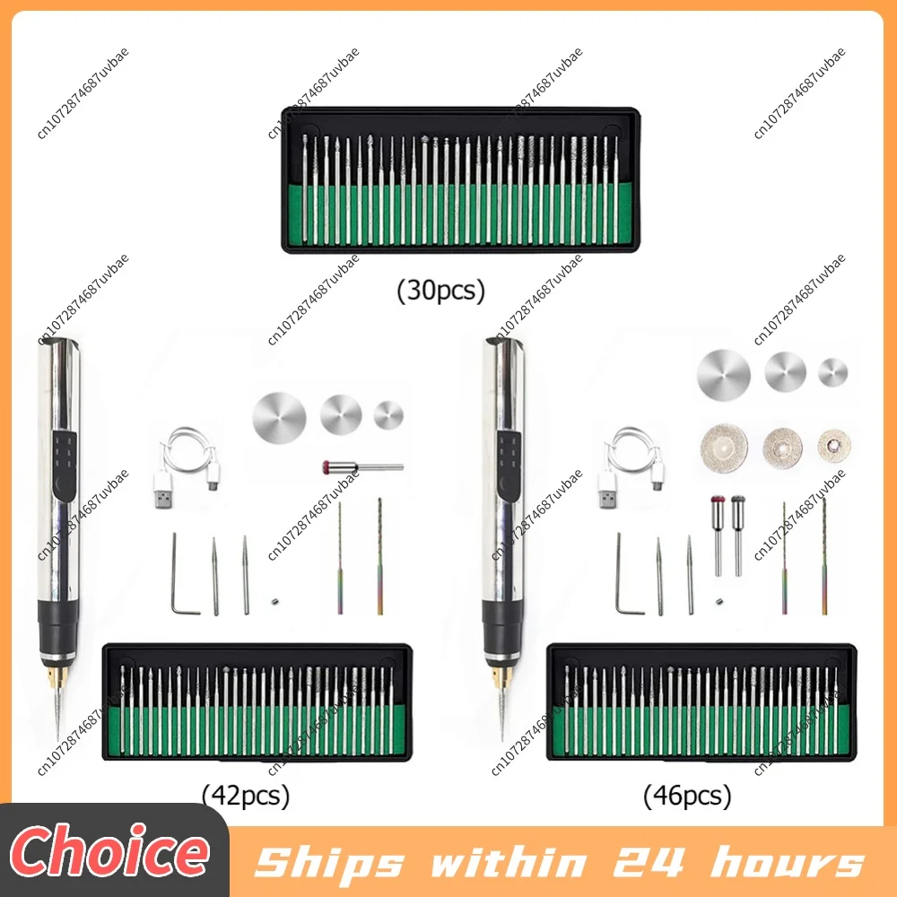 Woodworking Engraving Pen Professional Electric Drilling Etching Pen Rechargeable 3 Gears Adjustable for Ceramic Metal Plastic