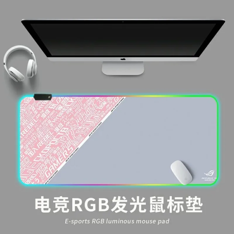 

RGB Light-emitting Mouse Pads 90x40CM Oversized Mouse Soft Pads Thickened Gaming Atmosphere Light Desk Pads Gaming Accessories