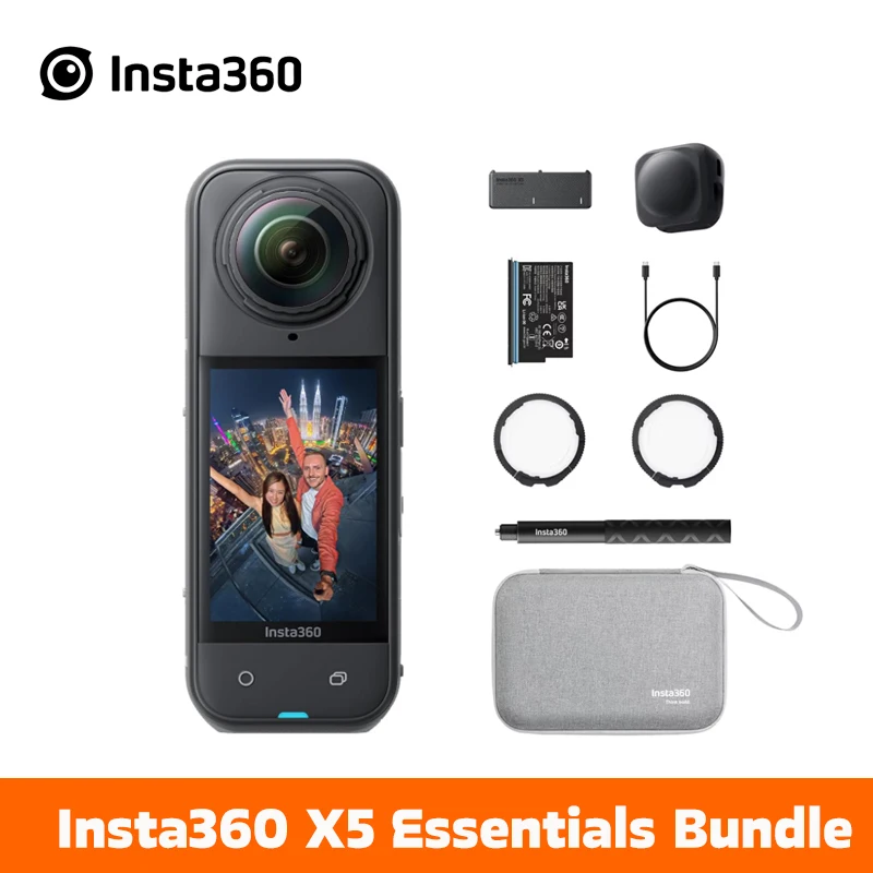Insta360 X5 Actiecamera 2025 Nieuwe 8K 30fps Vervangbare lenzen AI Chip Superieure Low Light Mins Run Life Insta X5
