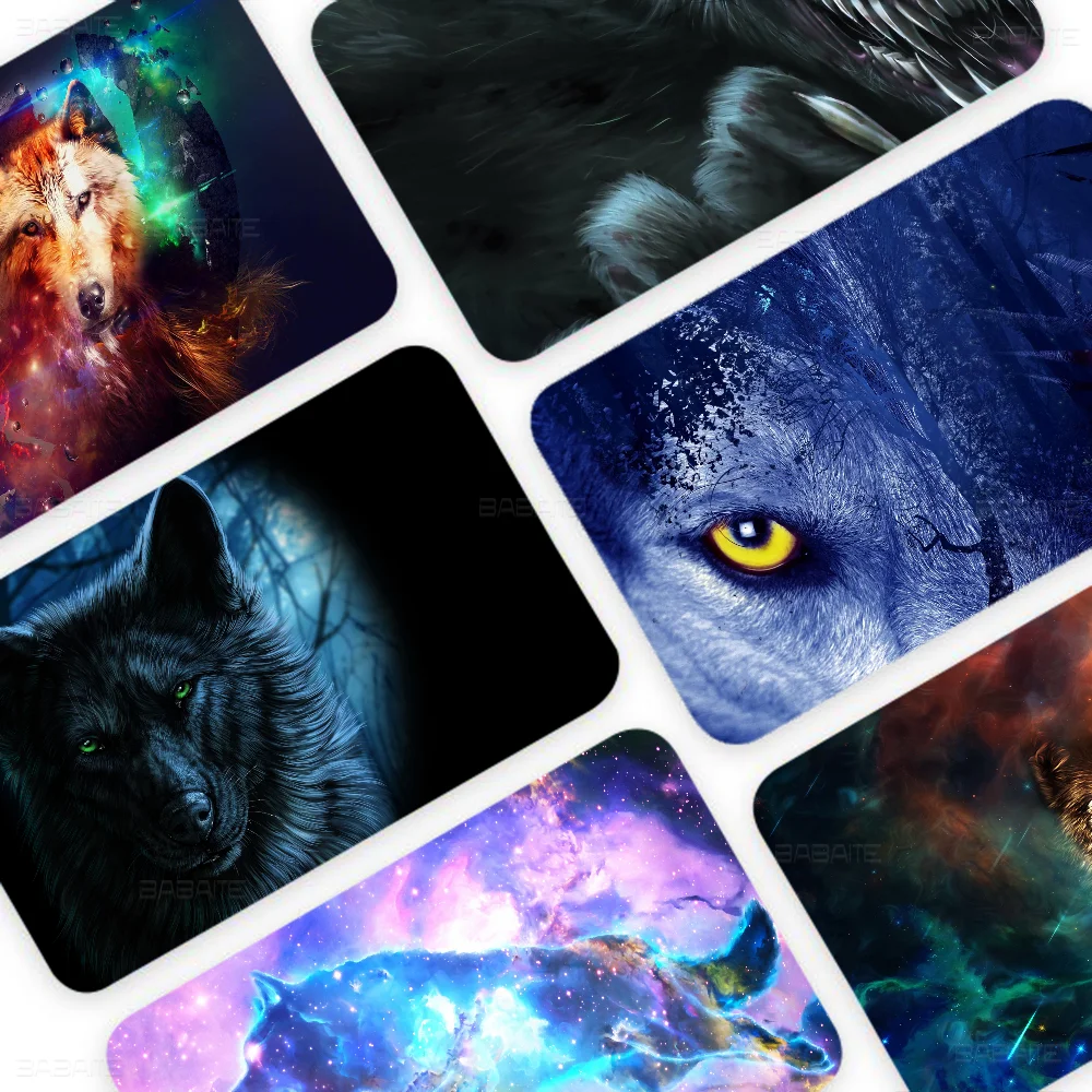 Psychedelic 3D Wolves Anime Spend Or Save Funny Shell On Off Ultra Thin No Fade Sticker Skin Cover Film For Debit Credit Card